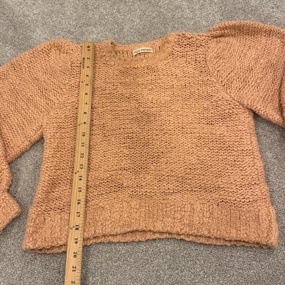 ULLA JOHNSON Isolde Puff Sleeve Pullover Sweater - Rose Pink - Size Small EUC - Picture 4 of 9